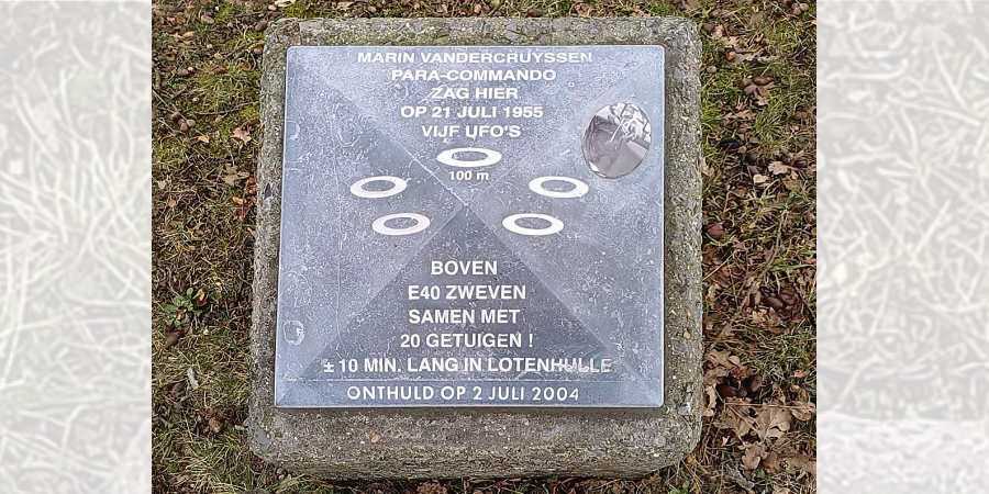 UFO gedenkplaat Lotenhulle UFO gedenkplaat Lotenhulle
